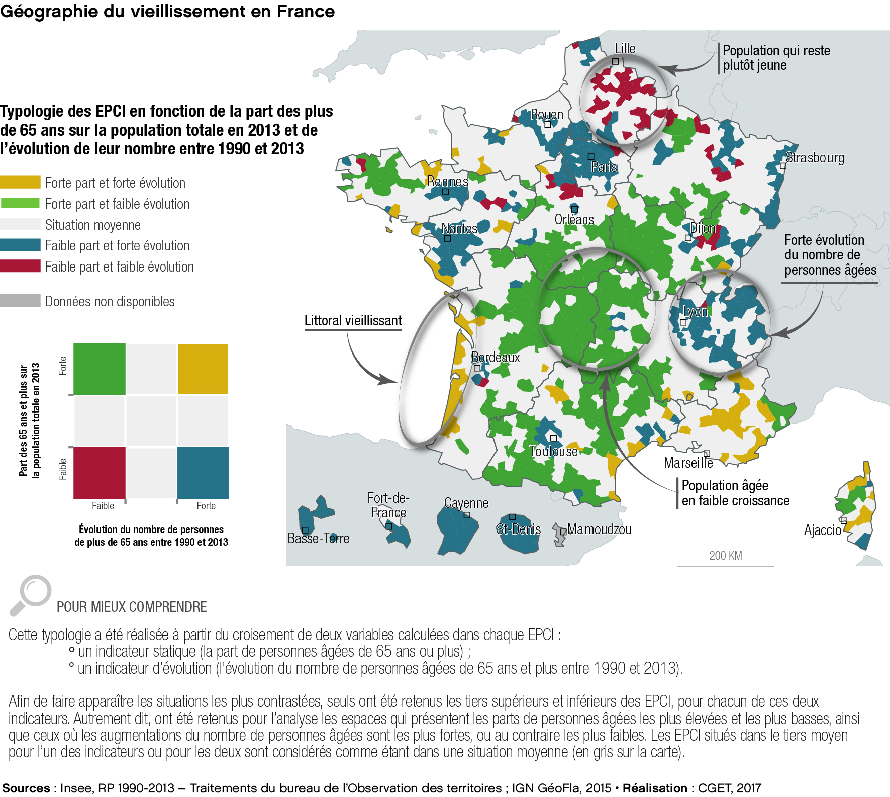 2017 - Vieillissement - Geographie du vieillissement en France